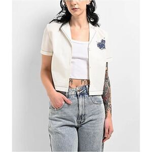 Empyre Bucky Rose Crop Button Up Shirt